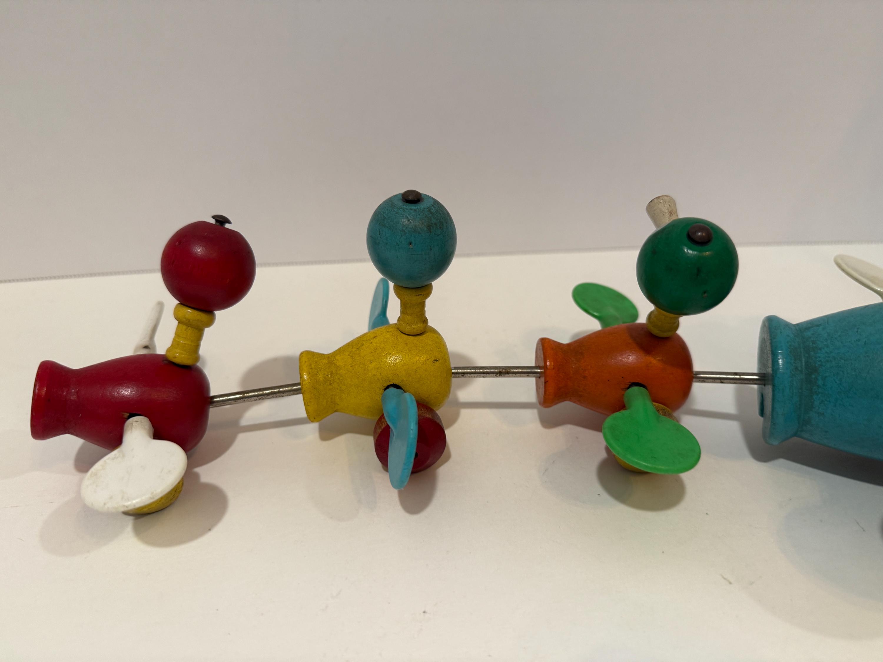 Jouet à Tirer Vintage Fisher-Price - Canard En Bois (années 70/80), Très Bon état