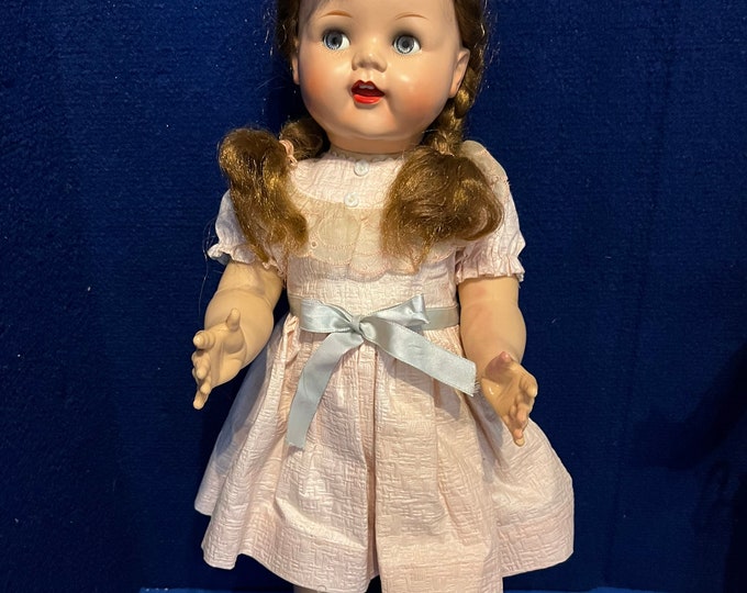 Vintage Ideal Saucy Walker 1950s Doll Large 22 Size, Original and Super
