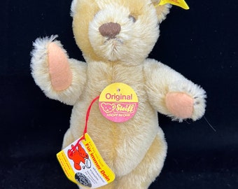 Mohair Teddy bear PAB シュタイフ 9” German Steiff Vintage Mohair Fur Teddy Bear PA 55 Mass 73