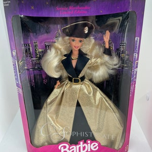 Vintage 1994 City Sophisticate Barbie: Blondes Haar, Goldenes Kleid, Neuanfertigung