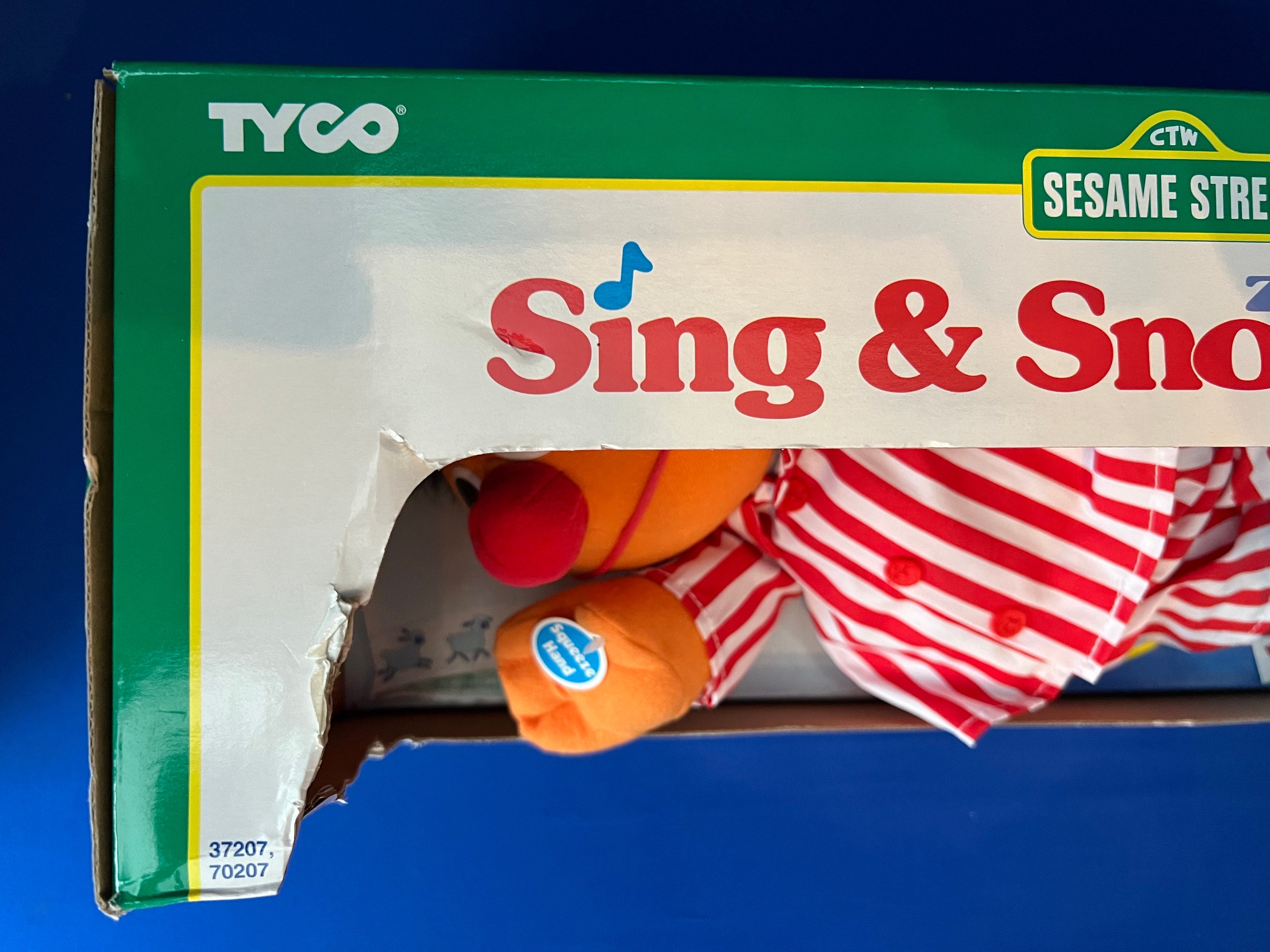Vintage Sesame Street Sing & Snore Ernie Doll by Tyco New in Box