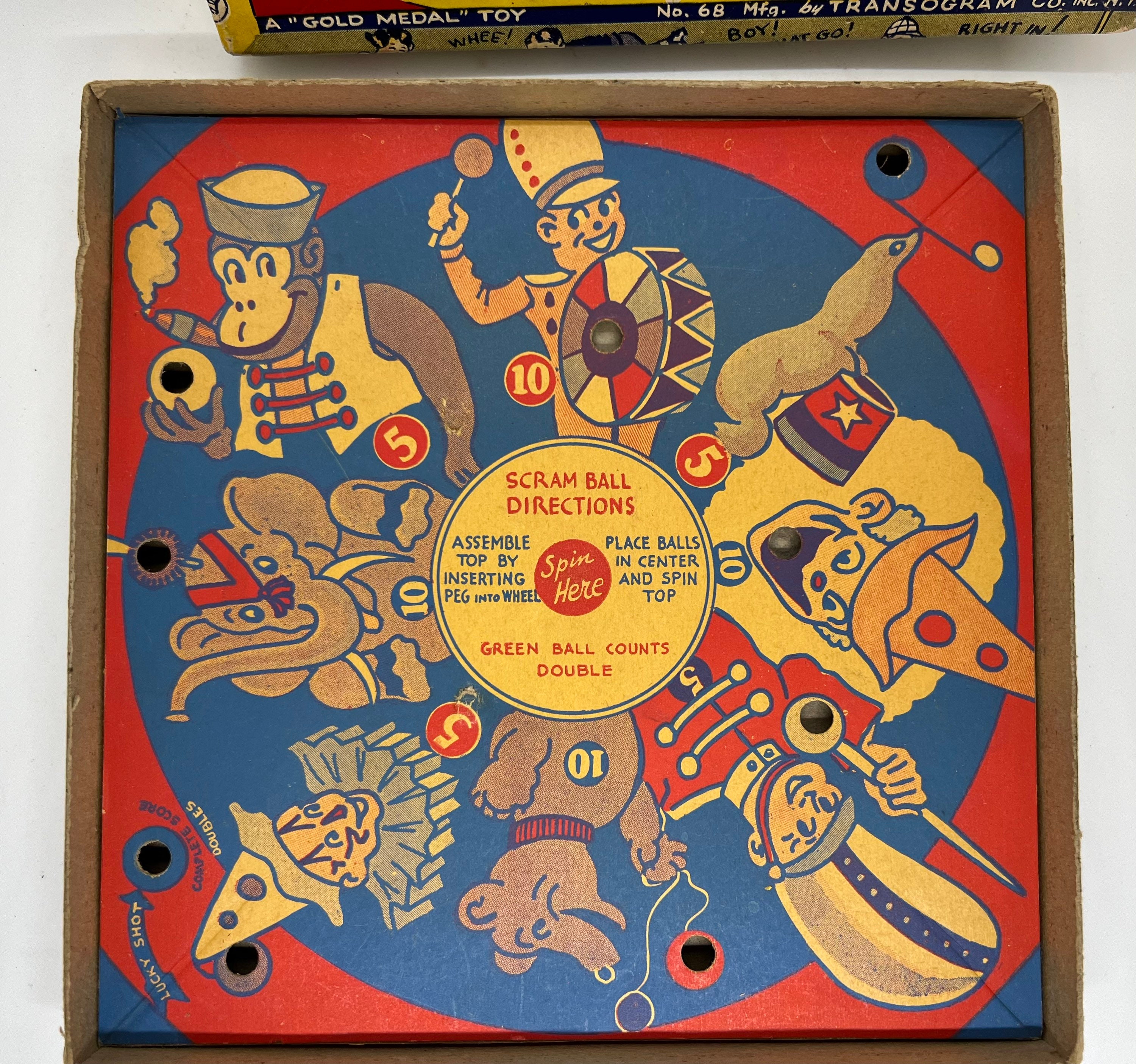 Two Vintage Board Gameswinner Spinner & Scram Ball for Etsy