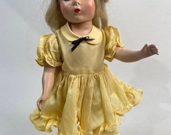 1950’s Vintage Maggie Face Unmarked Madam Alexander 14” Doll as Alice in Wonderland
