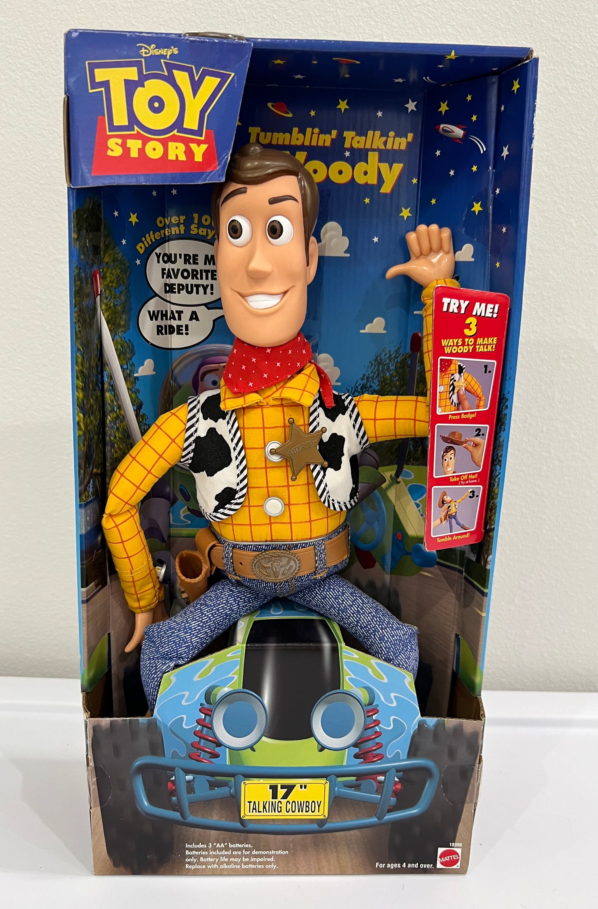 Toy Story 17” Tumblin' Talkin' Woody Cowboy, Mattel/pixar - Etsy