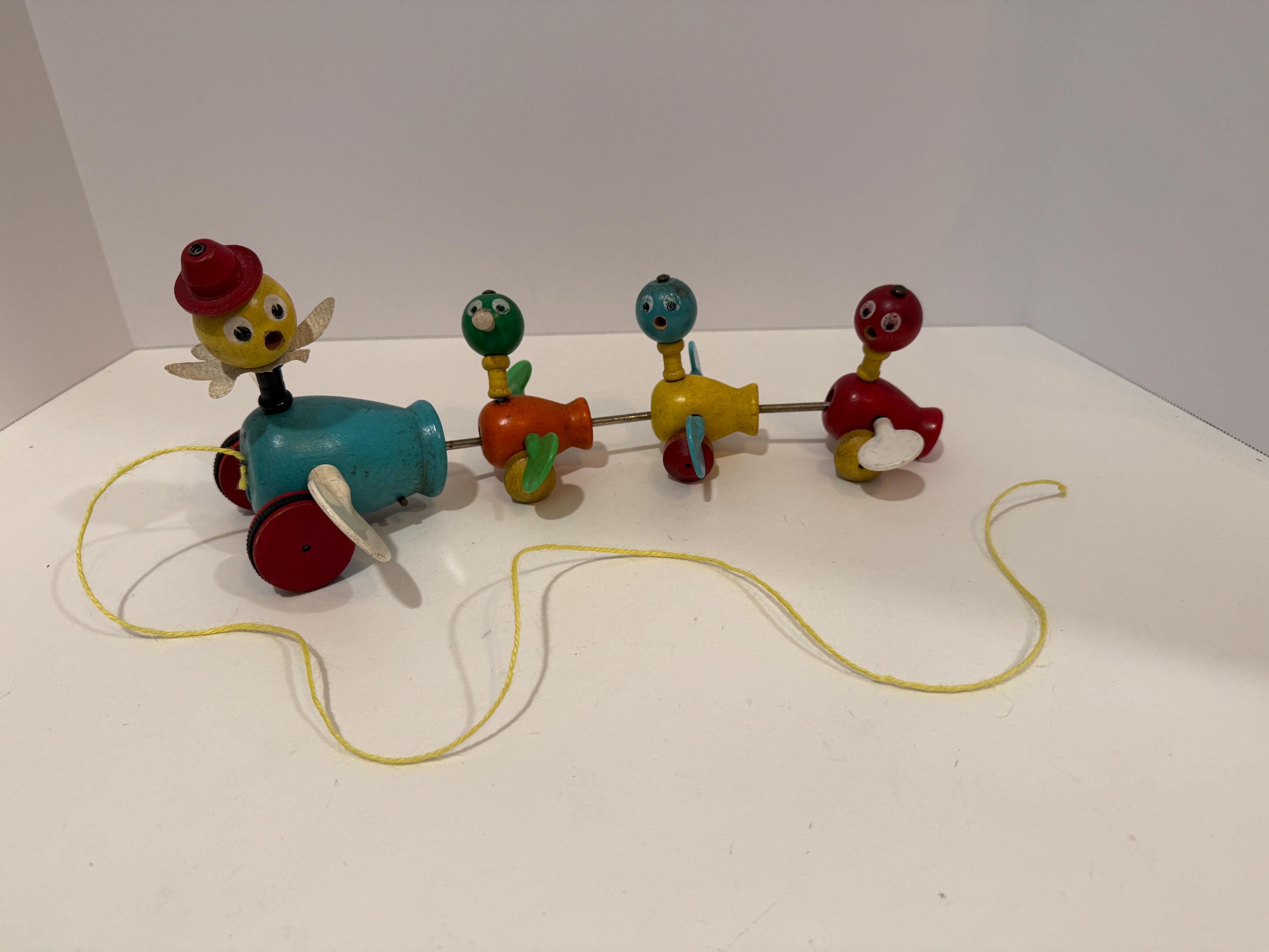 ANCIEN JOUET FISHER Price Le Tambour Symballe Harmonica Maracas