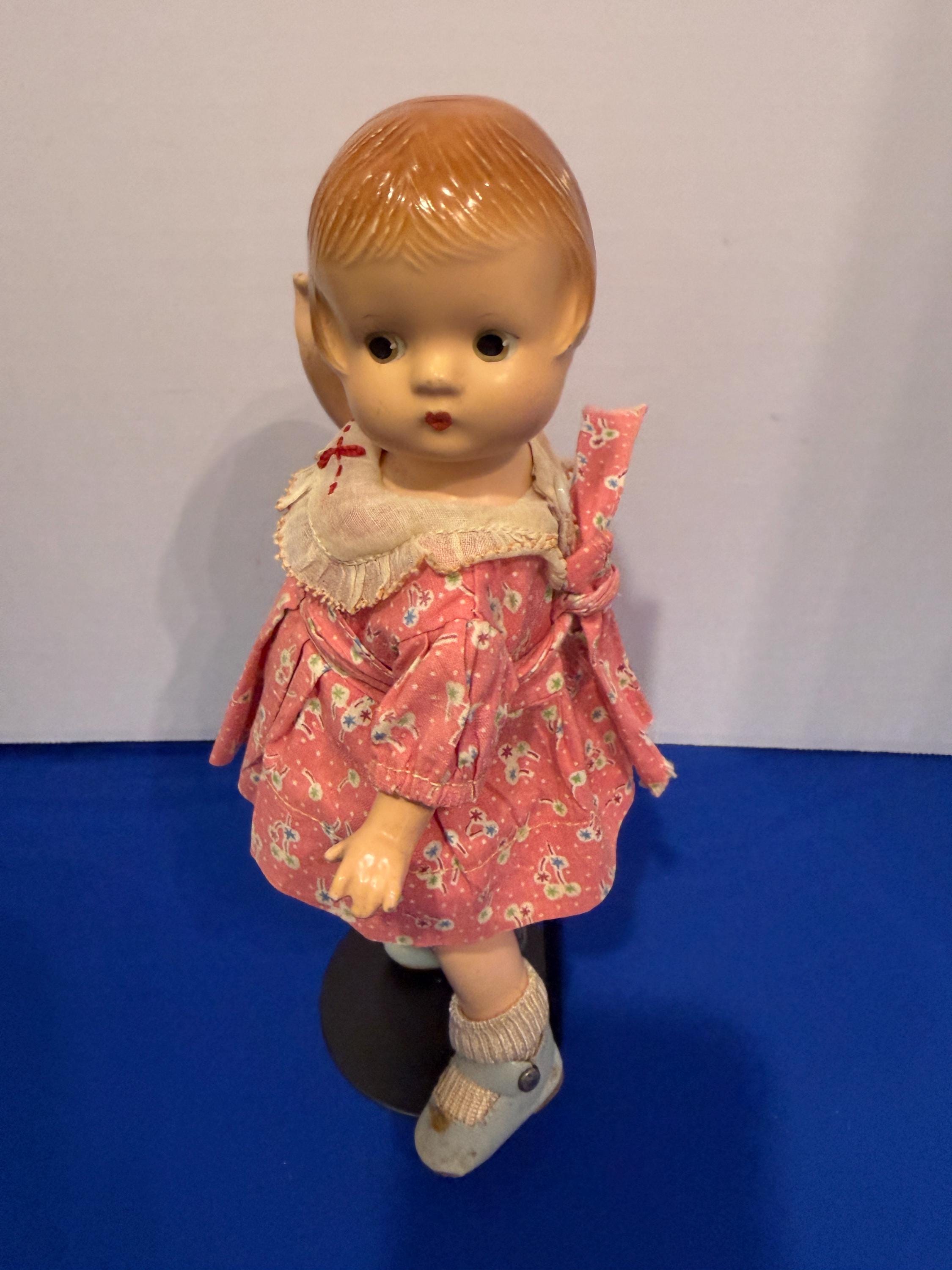 Vintage Effanbee Patsy 9” Doll 1930s–40s Composition in Pink