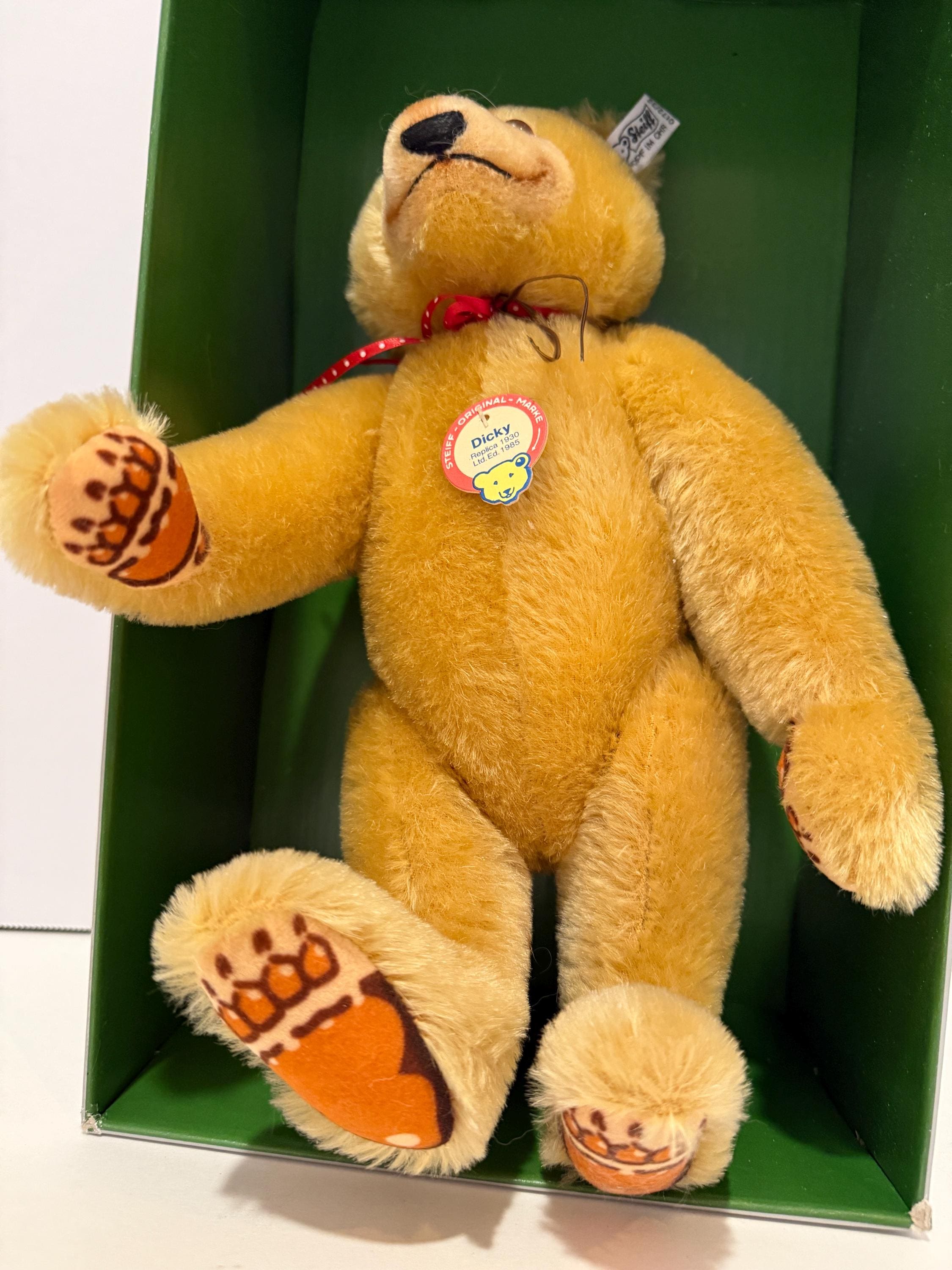 Vintage 1985 Steiff Dicky 13” Bear Replica From the 1930s - Etsy