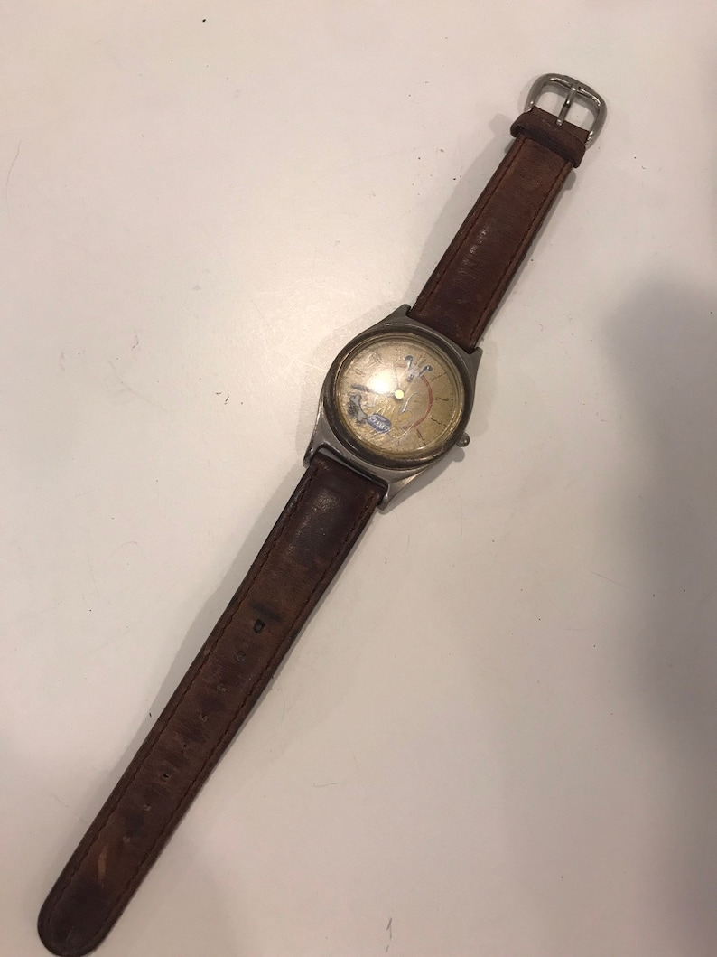 Vintage Disney's Pluto Rotating Bone Fossil DS-61 Wrist Watch - Etsy