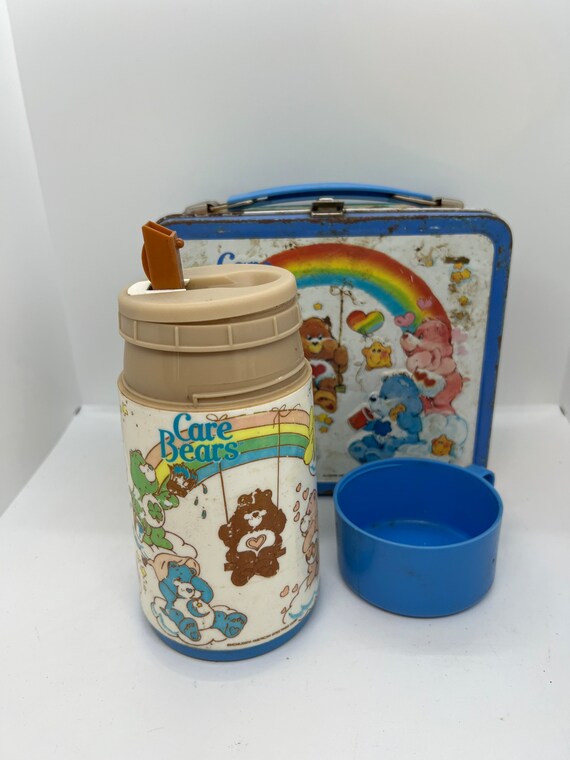 Vintage Metal Lunchbox Care Bears with Thermos ci… - image 9