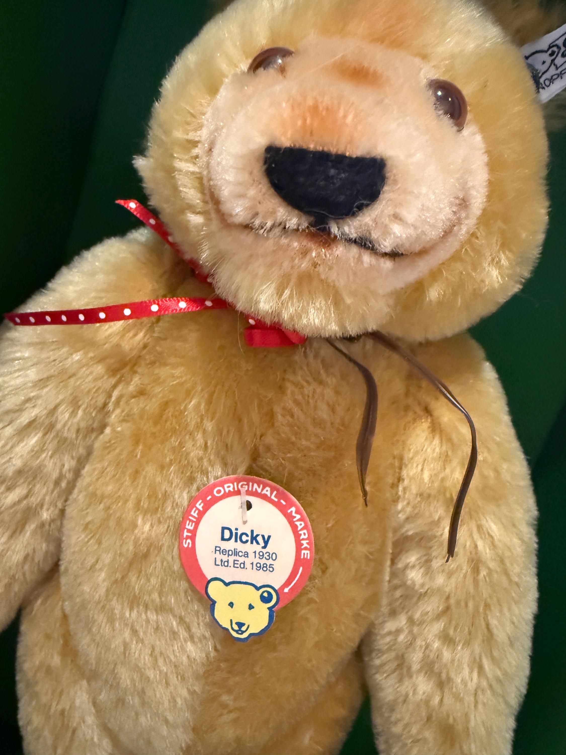 Vintage 1985 Steiff Dicky 13” Bear Replica From the 1930s - Etsy