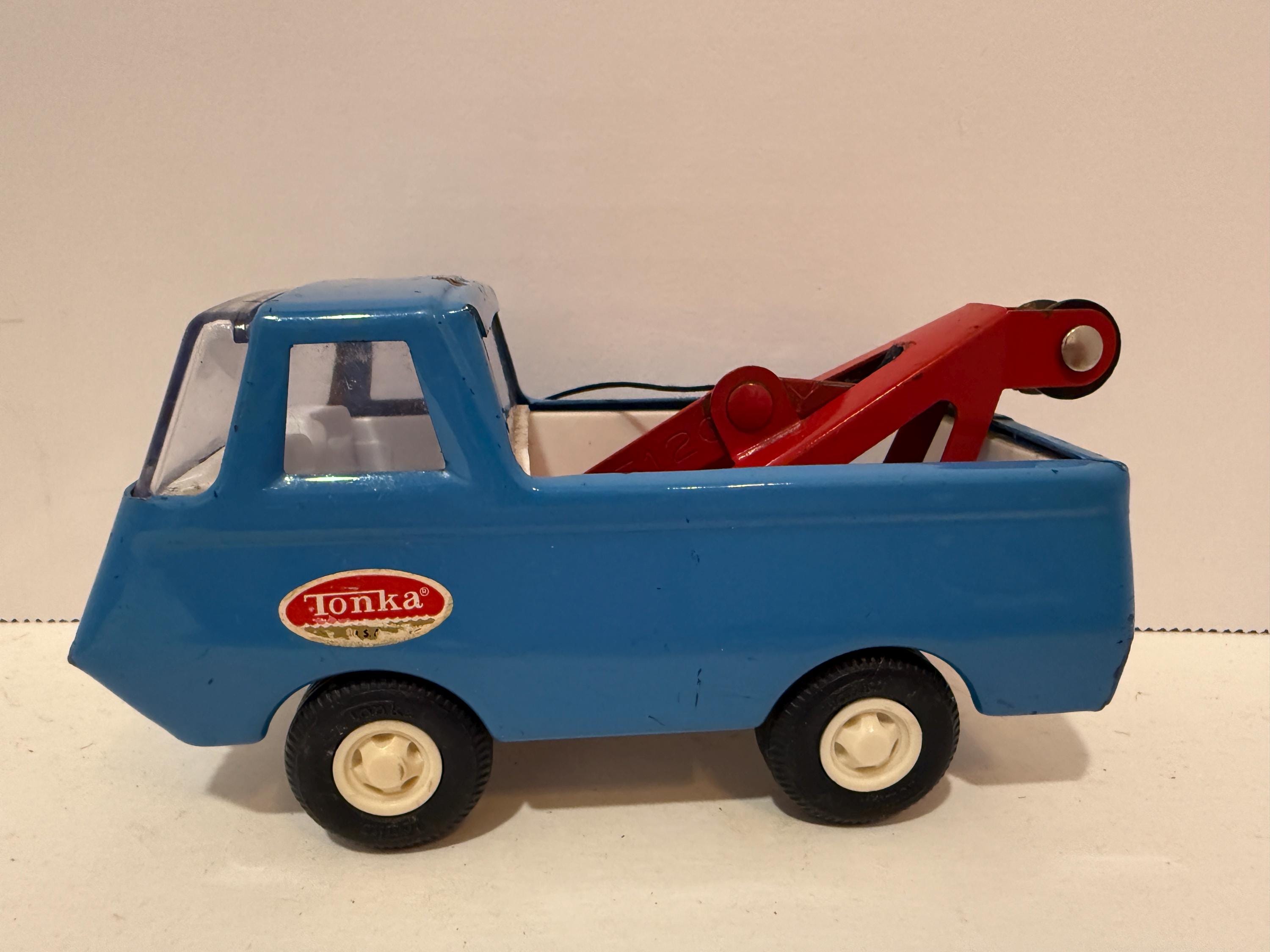 Vintage Tiny Tonka Truck & Ambulance Set: 1960s-70s Pressed Steel