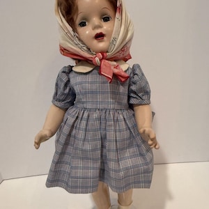 Vintage 17 ”Unmarkierte 1930er Jahre Ideal Shirley Temple Kompositionspuppe von The Ideal Toy Company