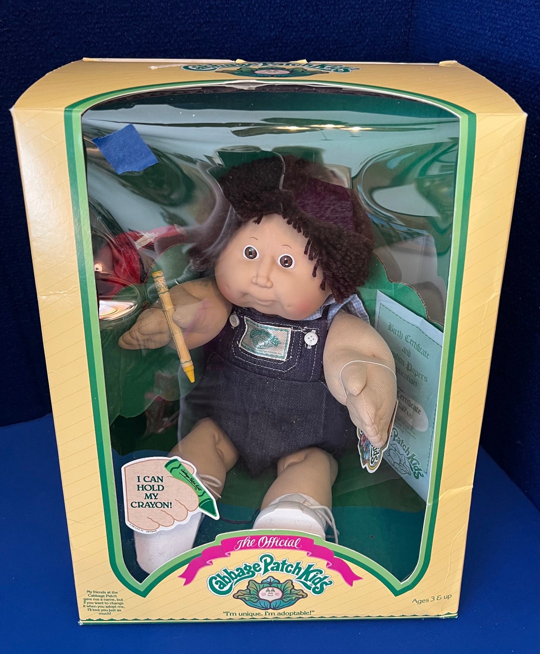 New 198384 Boy Cabbage Patch Kids I Can Hold My Own Crayon Etsy