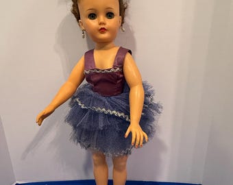 Vintage Ideal 1950s Miss Revlon Twist Waist Doll 22” Hard Plastic  Brunette Doll