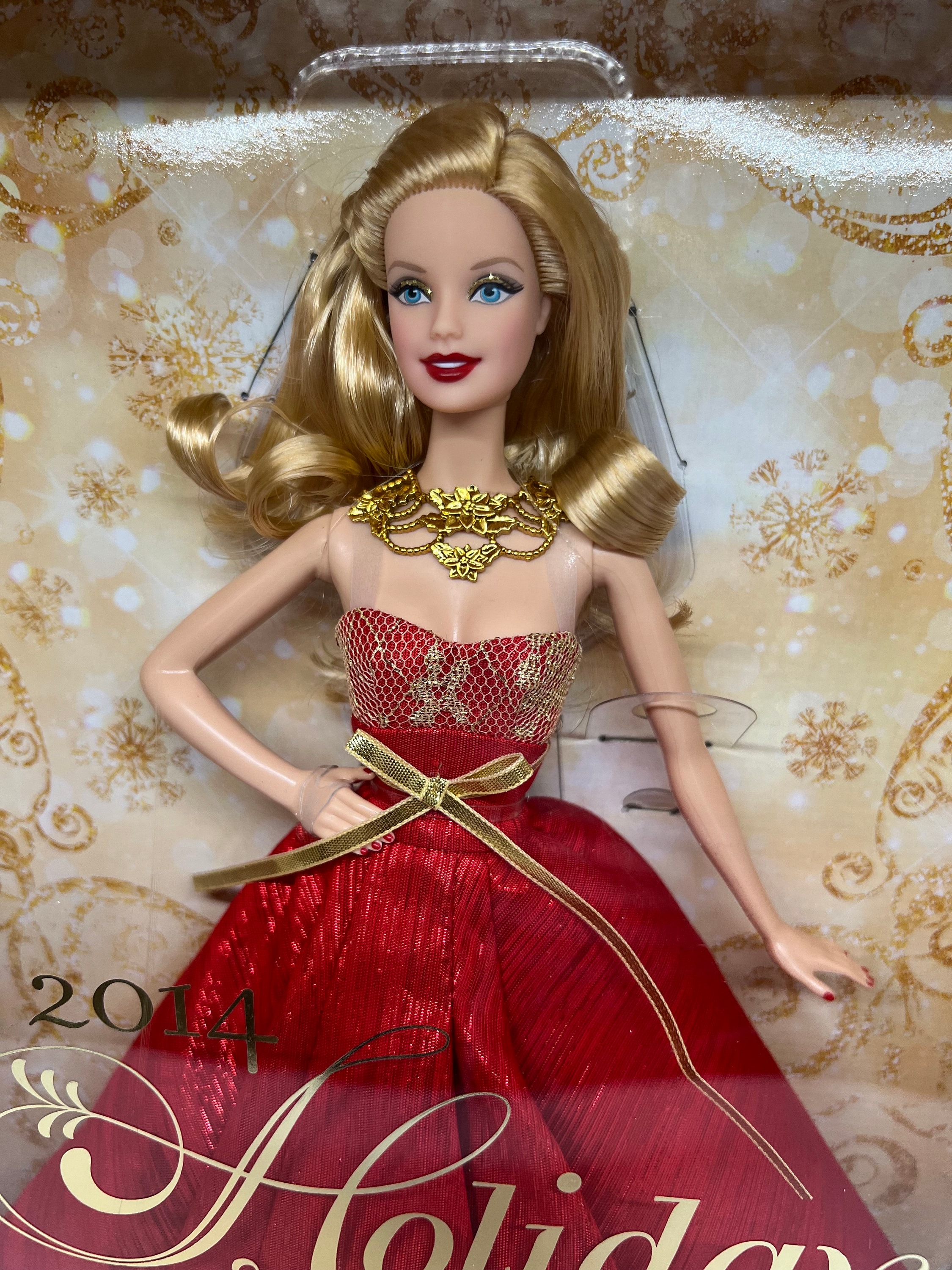 Holiday Blonde Barbie Doll in Shiny Red Gown, Collectors Edition - Etsy