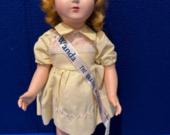 Rare/Unique 1950’s Key Working Walking Wanda Wind-Up 18” Doll