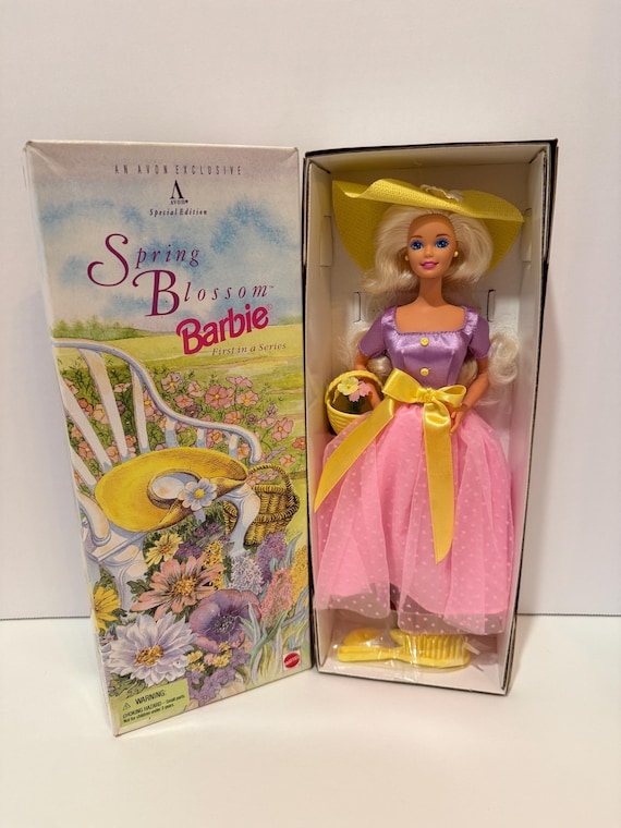 Vintage 1995 Spring Blossom Barbie Doll: Avon Exclusive, NIB - Etsy