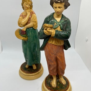 Vintage Pair Borghese Figurines Boy and Girl