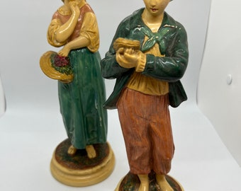 Vintage Pair Borghese Figurines Boy and Girl
