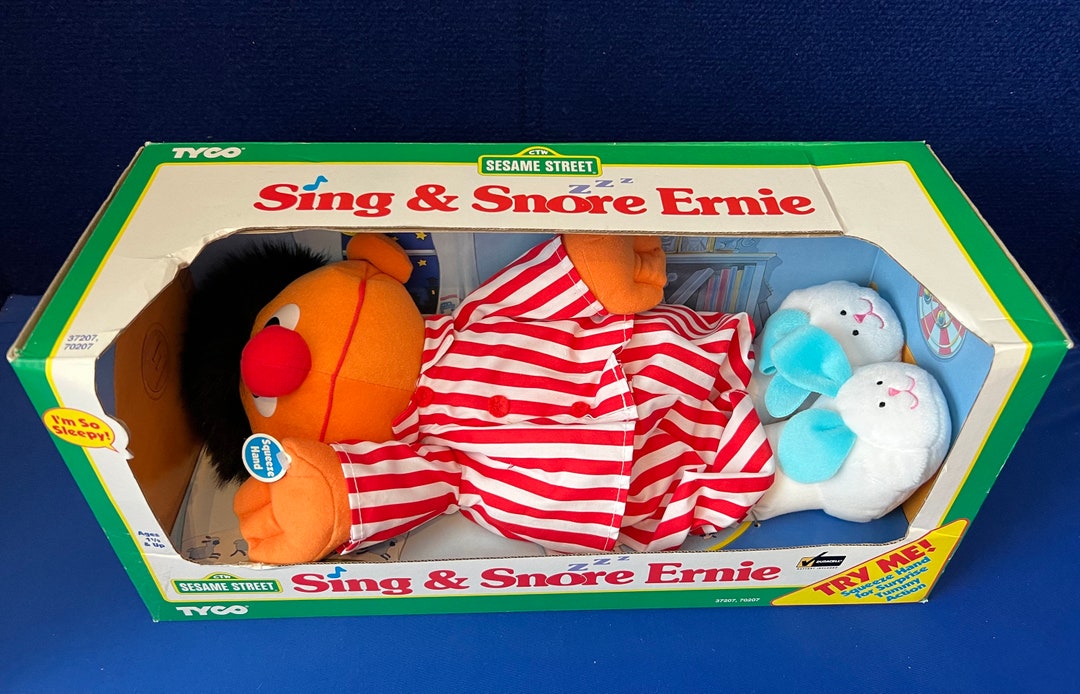 Vintage Sesame Street Sing & Snore Ernie by Tyco New in N Box Etsy
