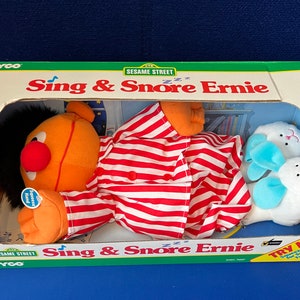 Vintage Sesame Street Sing & Snore Ernie Doll by Tyco New in Box