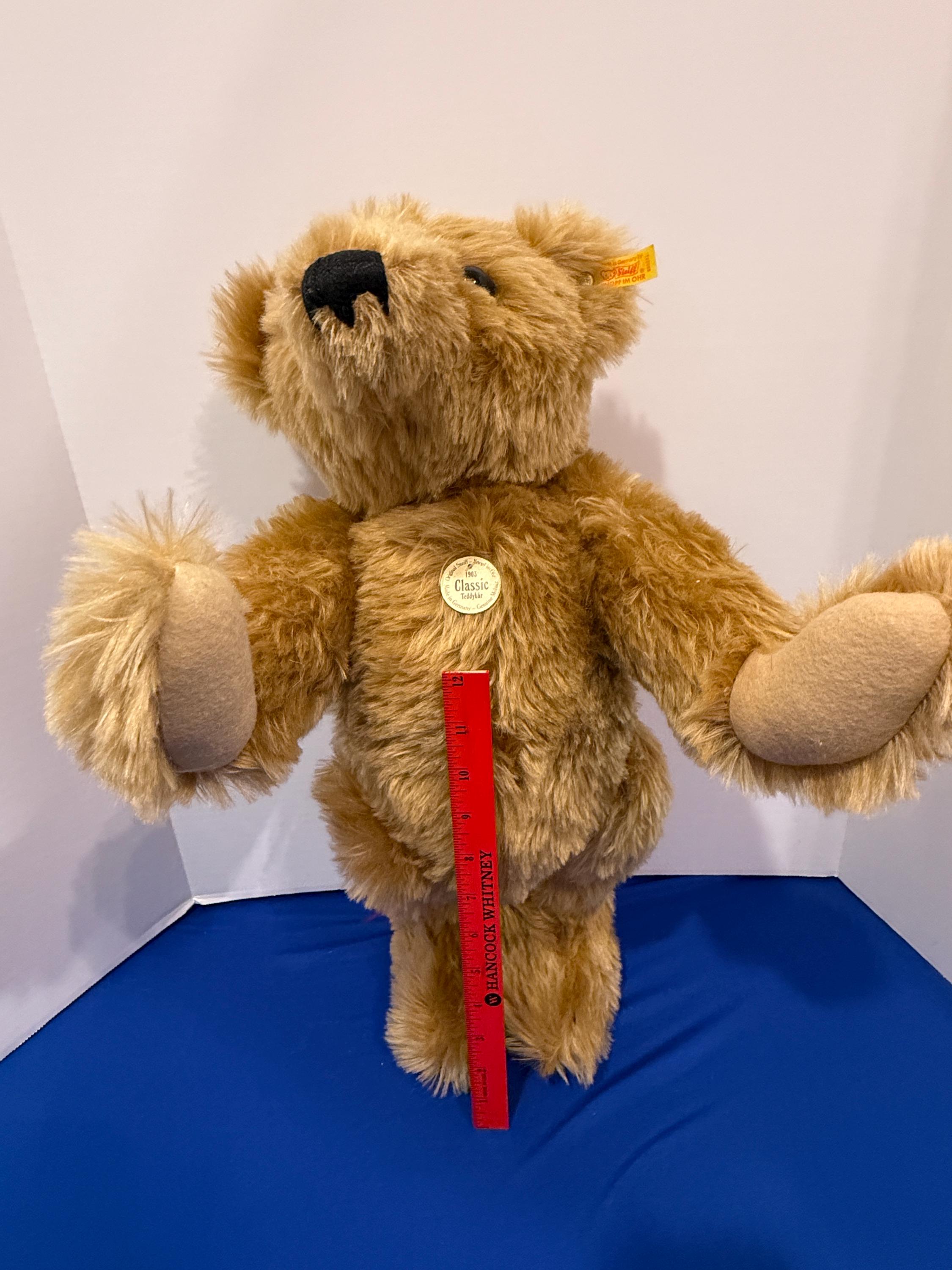 Steiff Classic Teddy Bear, Genuine Mohair, Made in Germany 22” - Etsy