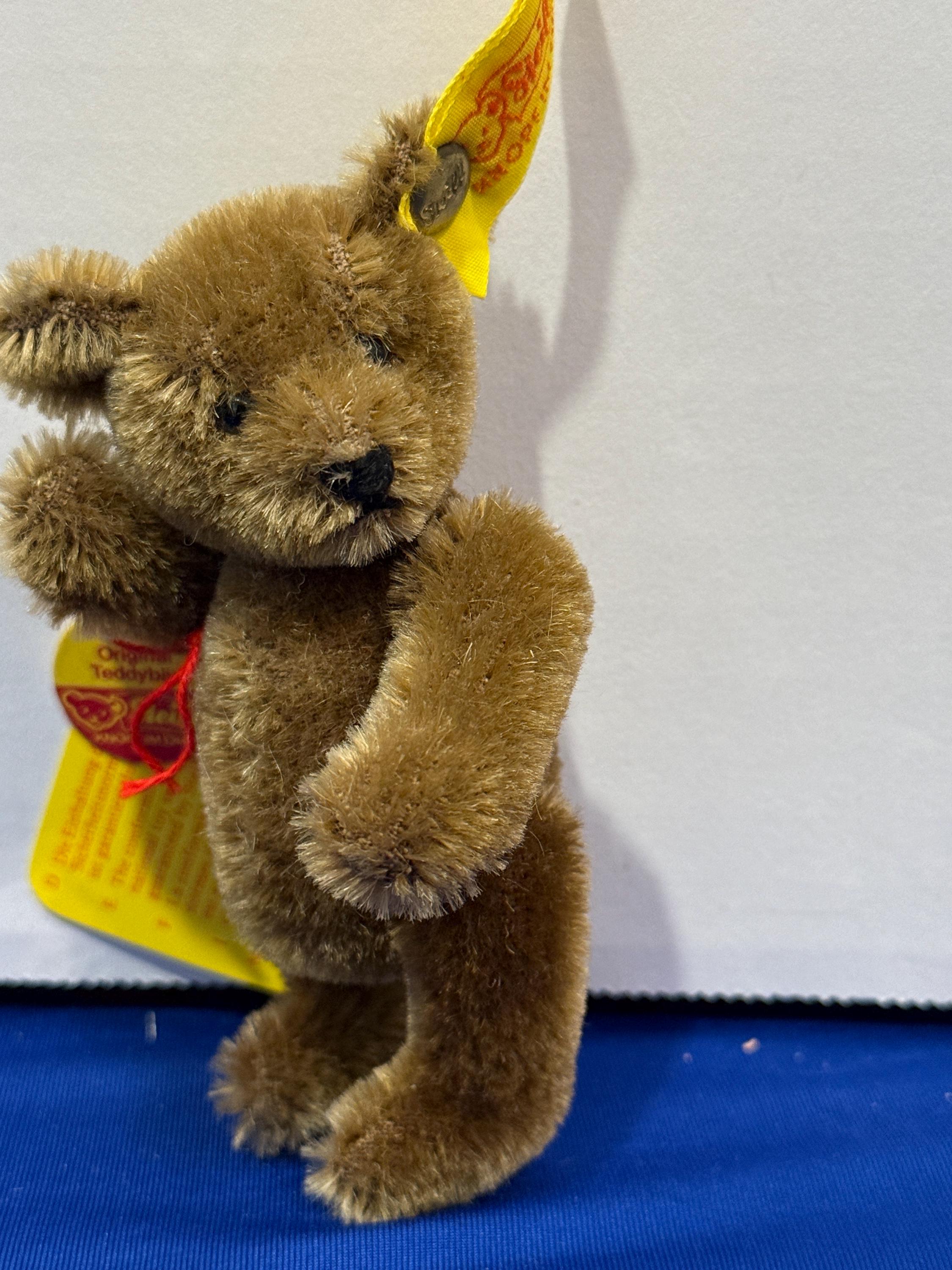 Vintage Steiff Mini Mohair Teddy Bear, Jointed, With Tags - Etsy