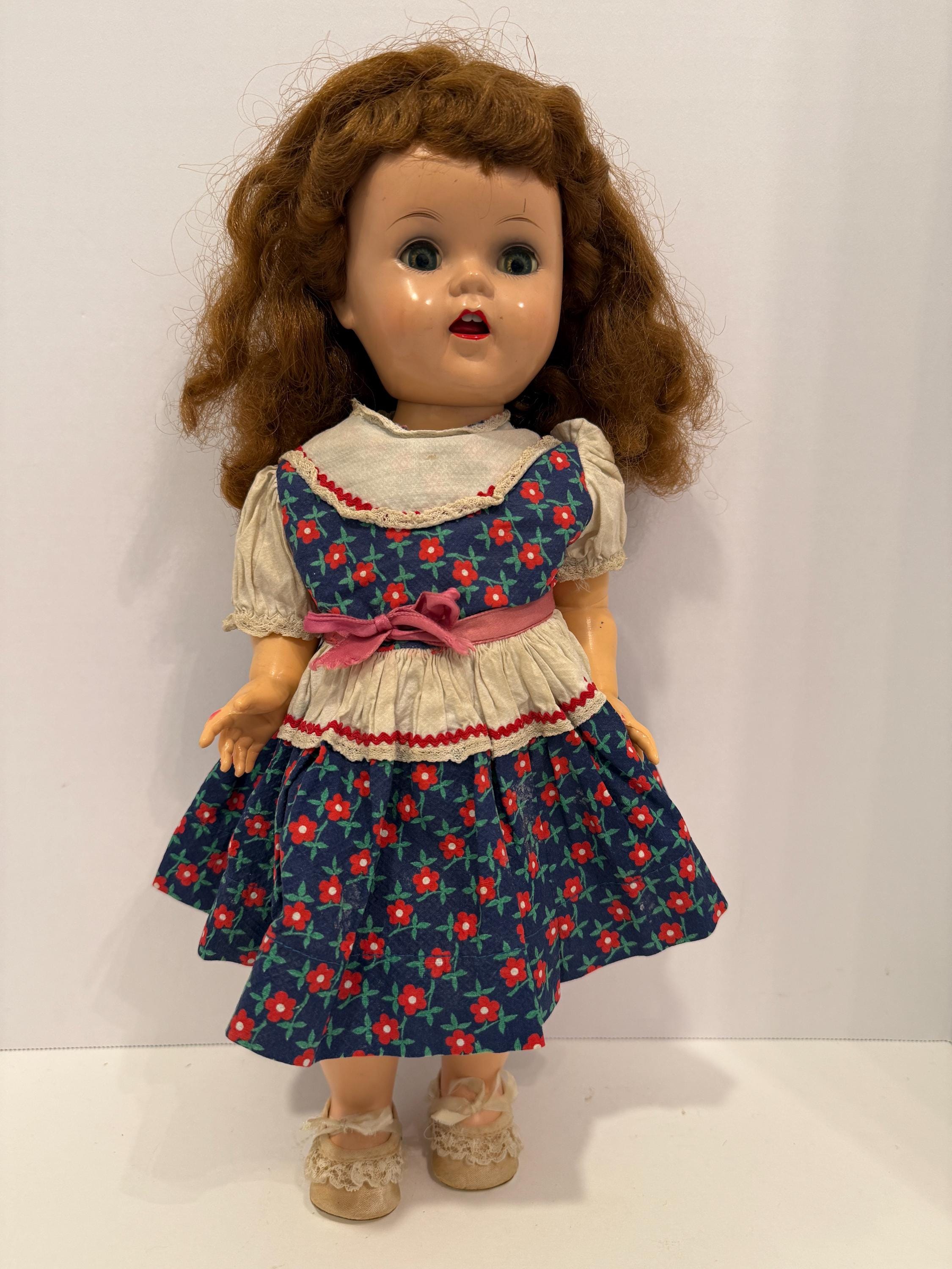 愚 OUR SECOND CD Leondoll Vintage Ideal W16 Doll – 16” Hard Plastic Cryer Doll, Sleep Eyes