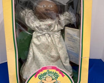 1985 Cabbage Patch Kids Preemie Blair Fabien Coleco Doll, Original Box, Papers, March of Dimes