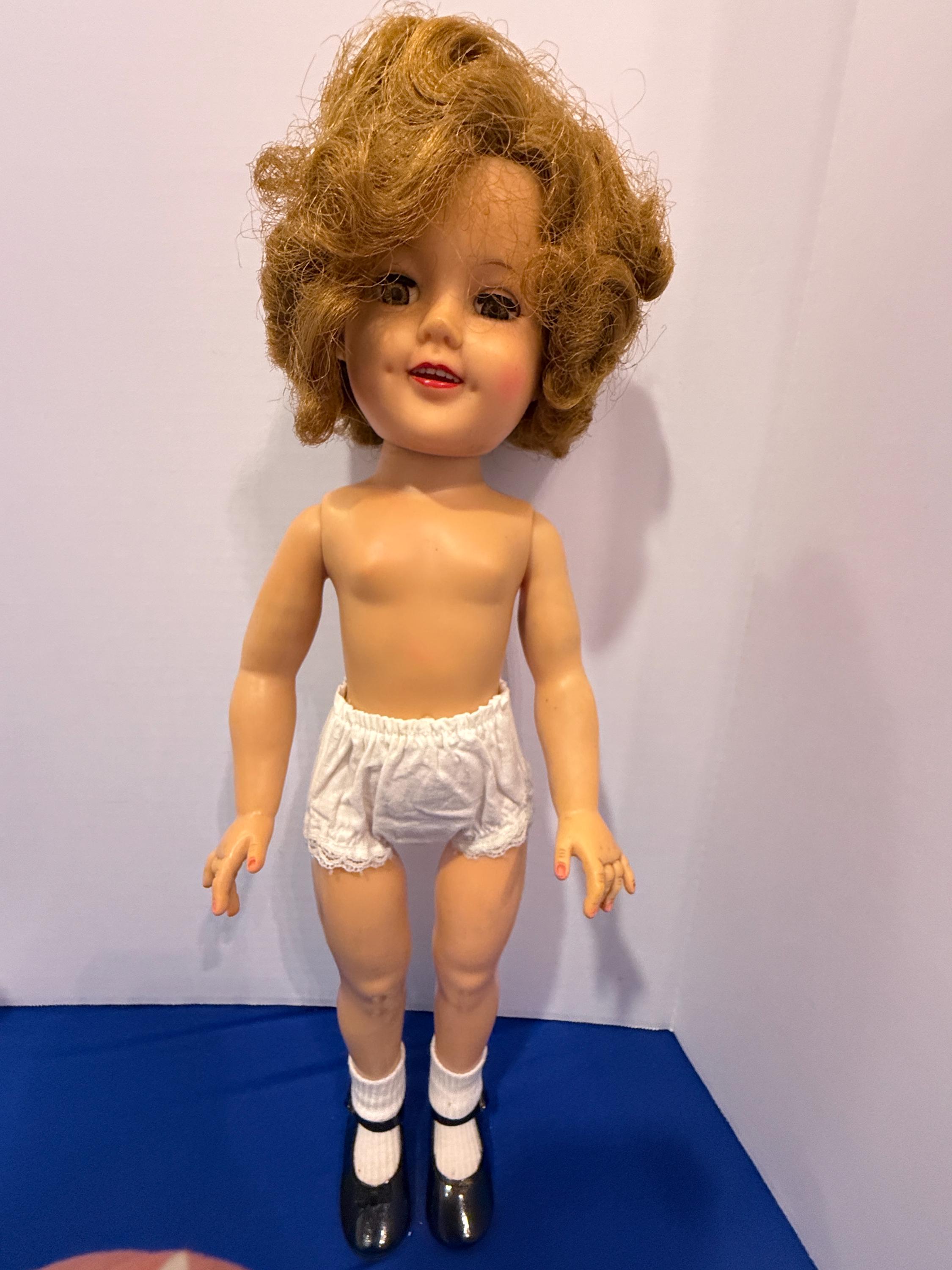 Vintage 1930s Ideal Shirley Temple Doll, 17 Inch, Composition Body