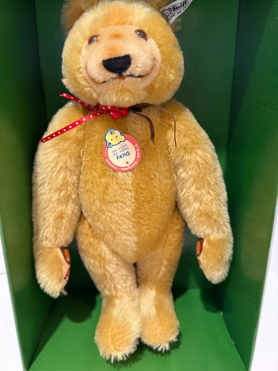 Vintage 1985 Steiff Dicky 13” Bear Replica From the 1930s - Etsy