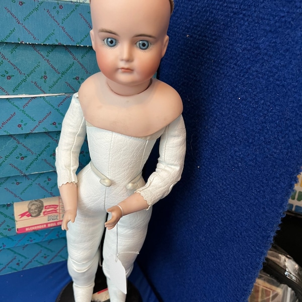 Antique Porcelain Doll With Cloth Body Etsy