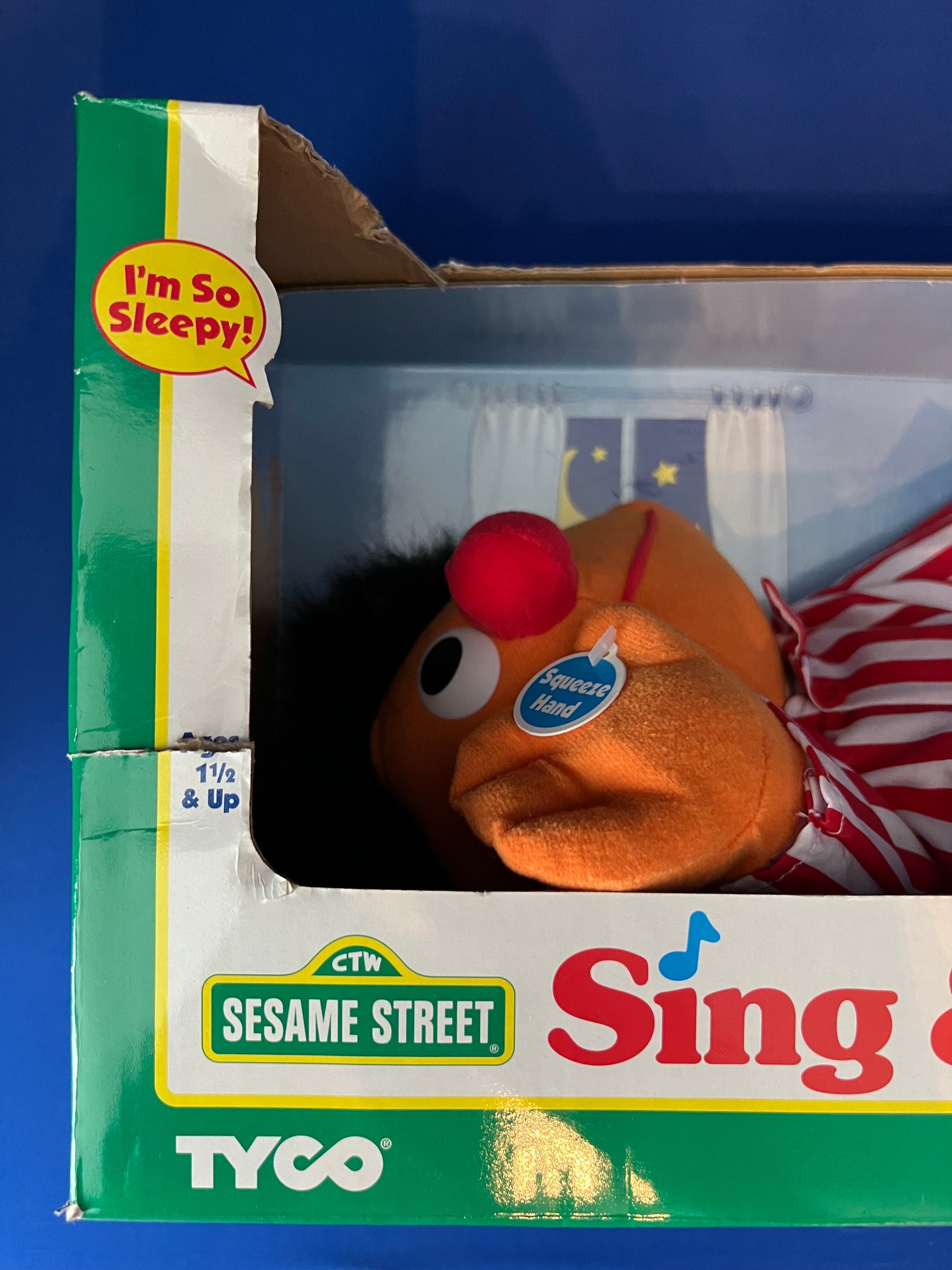 Vintage Sesame Street Sing & Snore Ernie Doll by Tyco New in Box