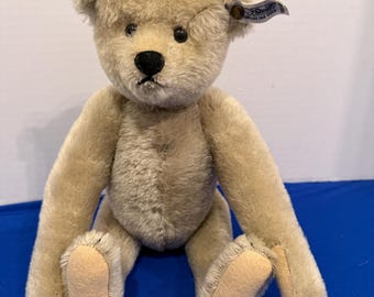 Vintage Steiff Teddy Bear 0150/32, 13” Jointed, West Germany, Button & Ear Tag
