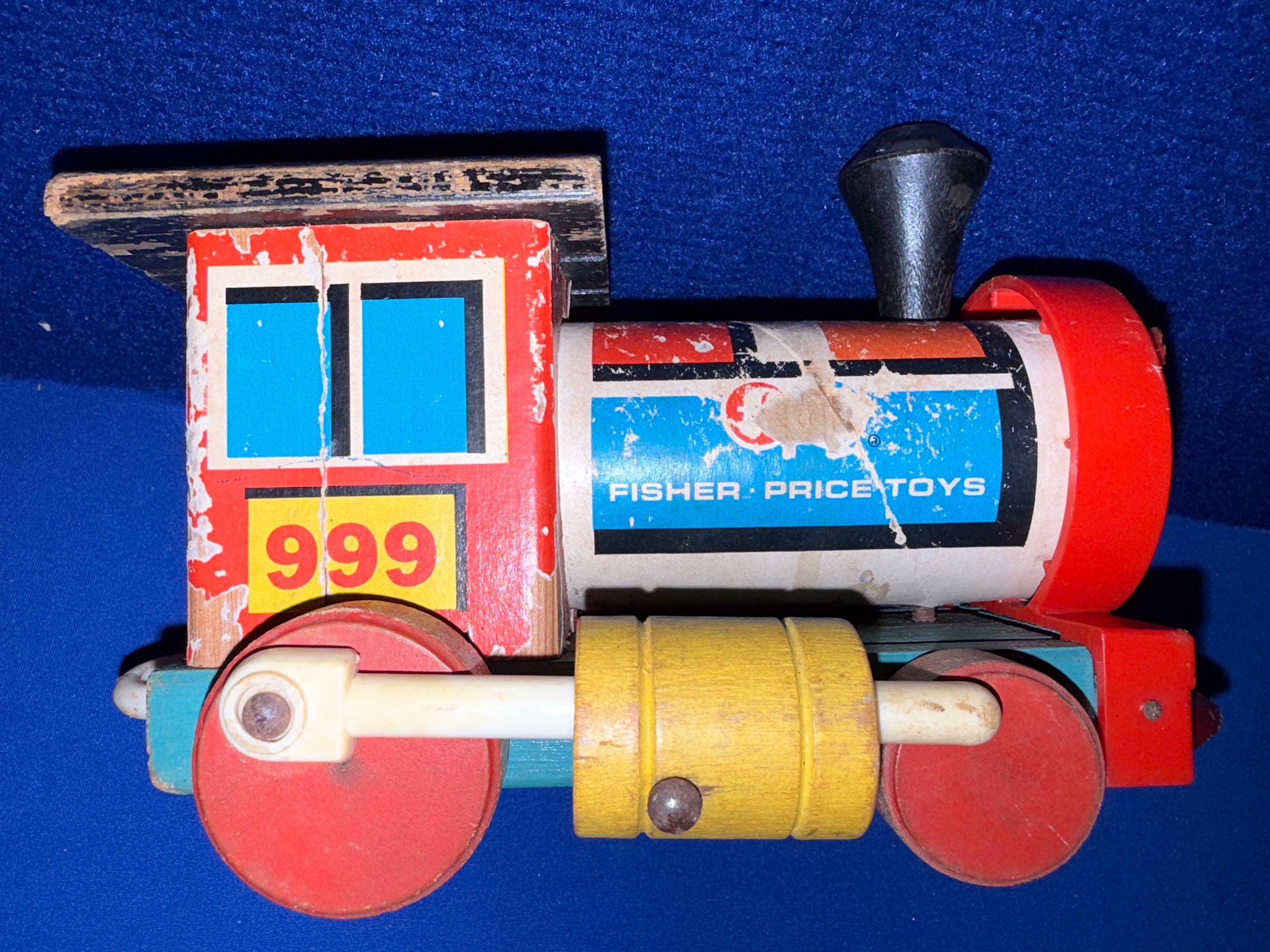 Vintage 1963 Wooden Fisher-price Huffy Puffy Train Set - Etsy