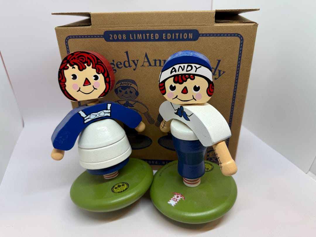 Limited Edition Raggedy Ann & Andy Holgate Wooden Stacking Toys