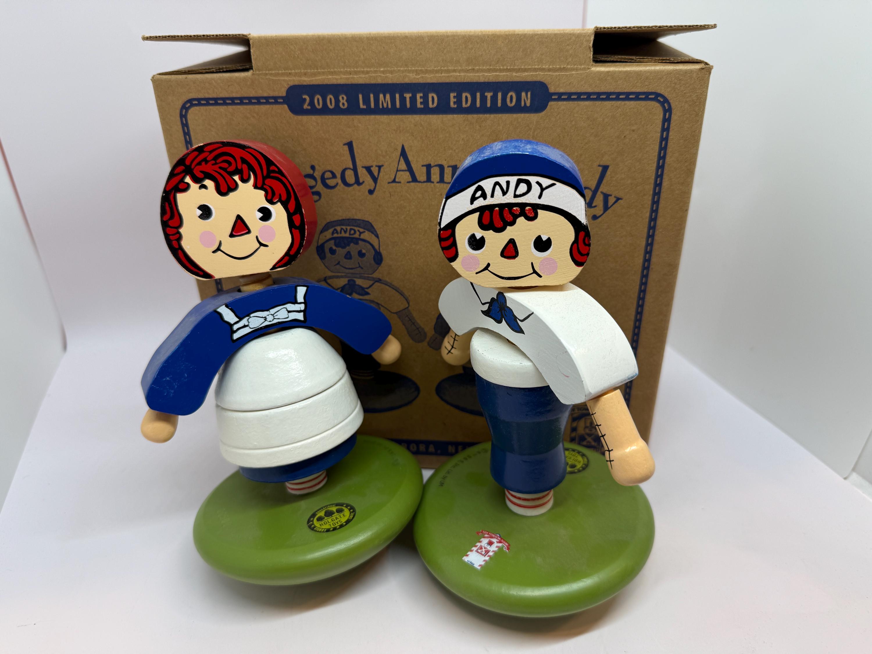 Limited Edition Raggedy Ann & Andy Holgate Wooden Stacking Toys