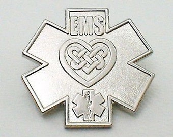 Celtic heart ems emt pin Irish Ireland first responder