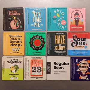 Craft Beer Magnet Duclaw Brewing Call Me Maurice, Haze Of Glory, Cloud Mango, Palomania, Rose Colored Glasses, Strawberry Letter, Sour Me
