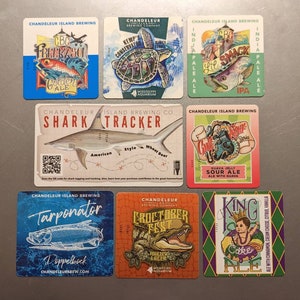 Craft Beer Magnet Chandeleur Island CBC, Lil Smack, Guava Sour, Shark Tracker, Croctober Fest, King Cake Ale, Tarponator, Kemp's Conservator