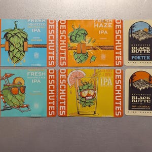 Craft Beer Magnet Deschutes Brewing Fresh Squeezed IPA, Haze India Pale Ale, Black Butte Porter