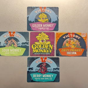 Craft Beer Magnet Victory Brewing Golden Monkey Belgian Tripel, Sour Brett, Twisted Blonde, Berry Fruited, Juicy Hazy Imperial IPA