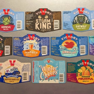 Craft Beer Magnet Victory  HopDevil, Merry Monkey, Winter Cheers, Storm King Stout, Hop Hazer, Summer Love, Fruitful, Dirtwolf, Festbier