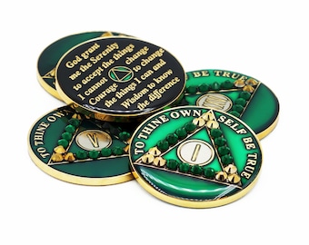 Crystallized Green AA Coin