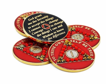 Crystallized Red AA Coin