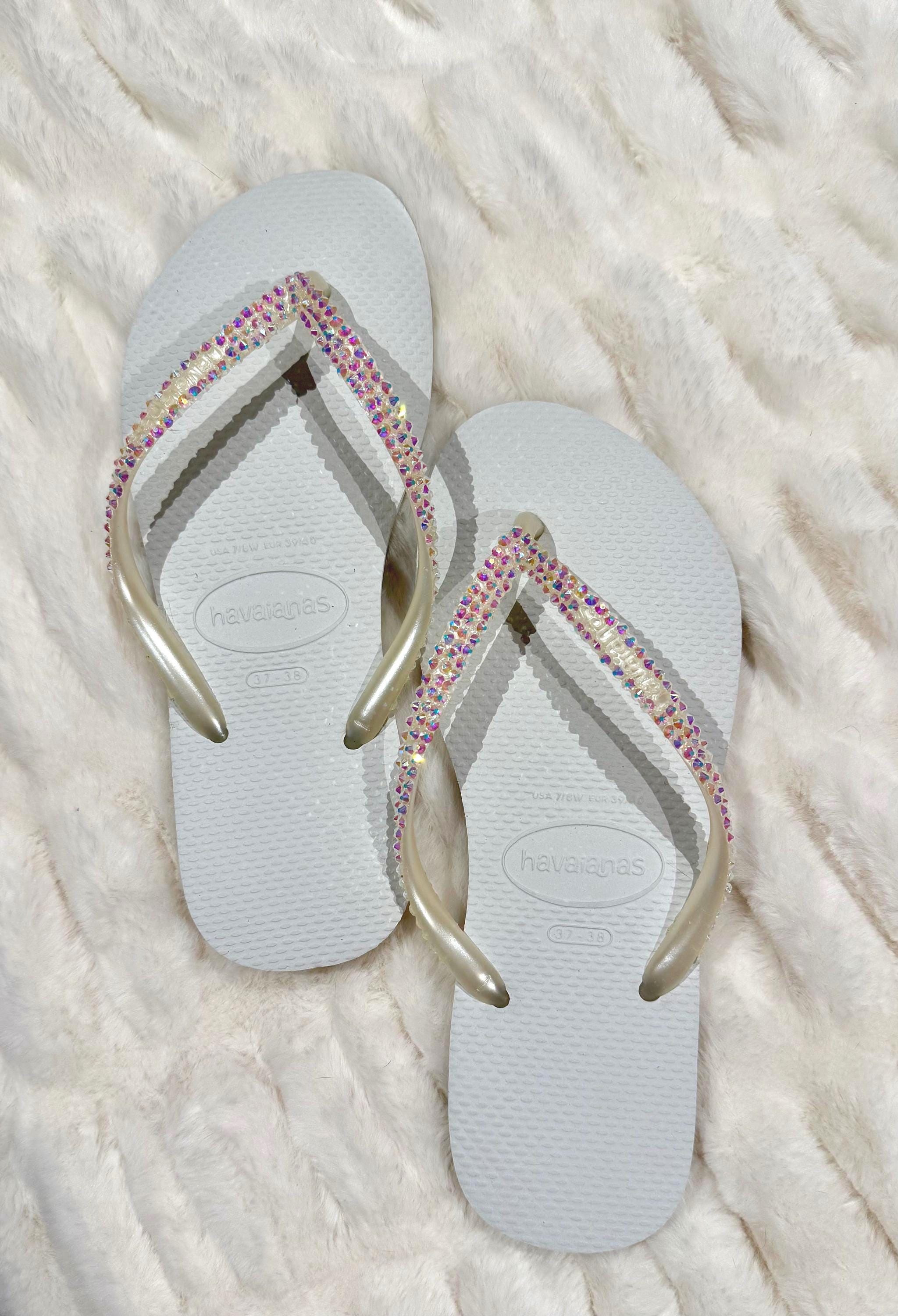 Glitter Havaianas Slippers Met Steentjes Havaianas Slim Luxury