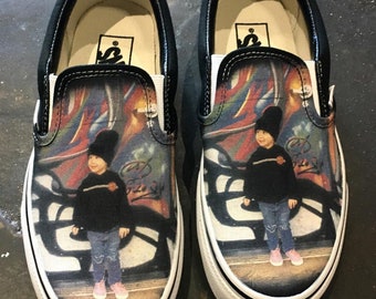 custom black vans