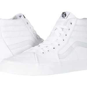 Custom White Sk8 Hi Vans - Personalize With Any Image! Pets, Kids, Bands, Movies...