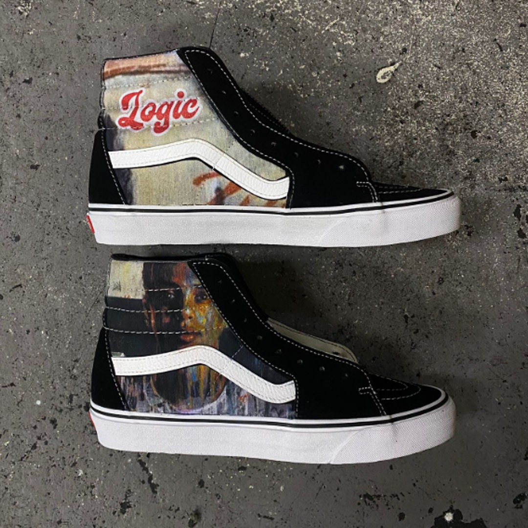 Custom Black Sk8 Hi Vans - Personalize with Any Image! Pets, Kids, Bands, Movies
