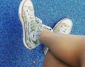 custom white converse high tops